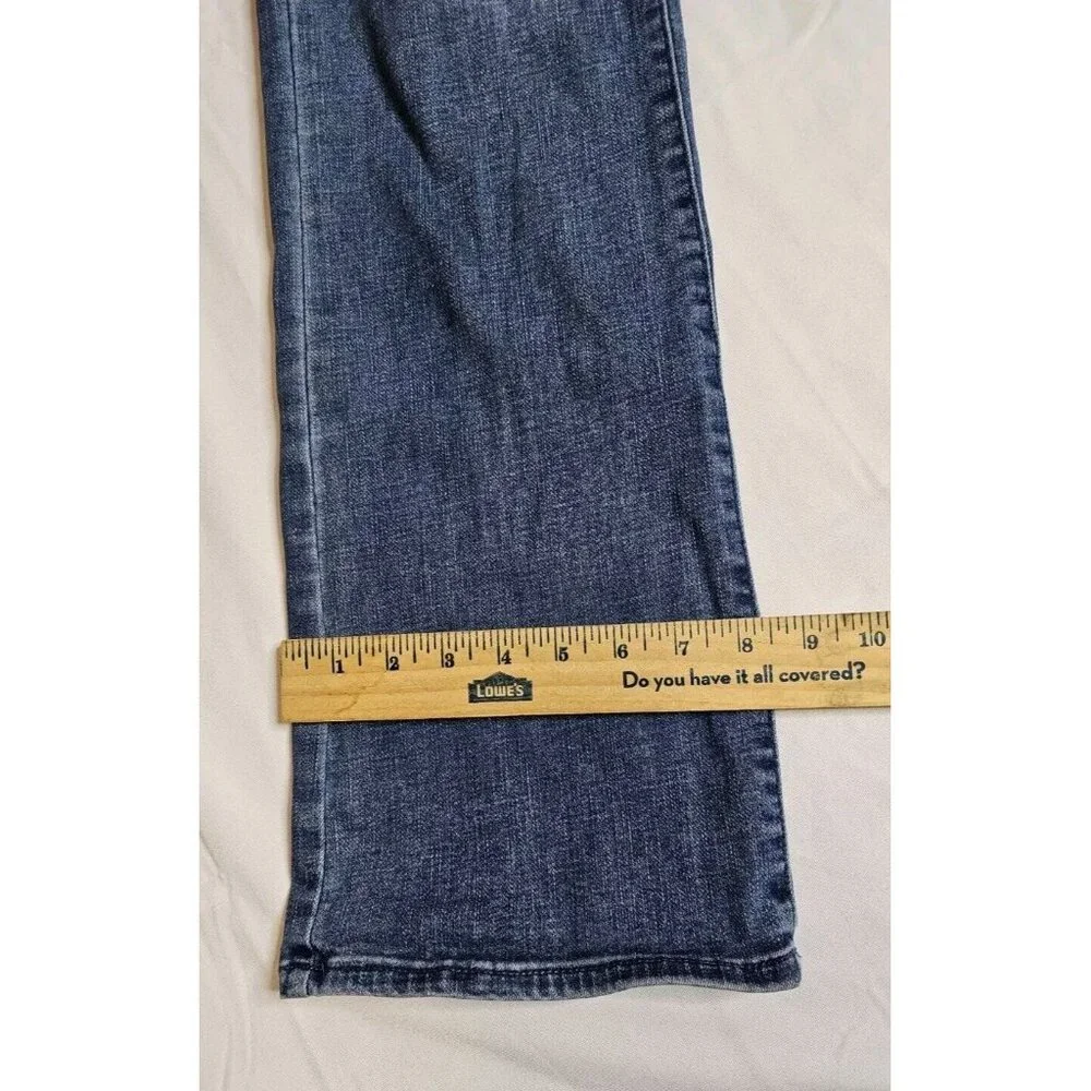 NYDJ Barbara Bootcut Lift & Tuck Denim Jeans 10JP Acid Washed - Picture 9 of 10